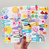 14kom/komplet dječje kopče za kosu slatka crtana kopča u obliku duginih boja, ukras za glavu slomljena ukosnica, kopča za kosu s dječjim šiškama, dodaci za kosu