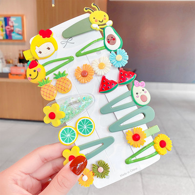 14kom/komplet dječje kopče za kosu slatka crtana kopča u obliku duginih boja, ukras za glavu slomljena ukosnica, kopča za kosu s dječjim šiškama, dodaci za kosu