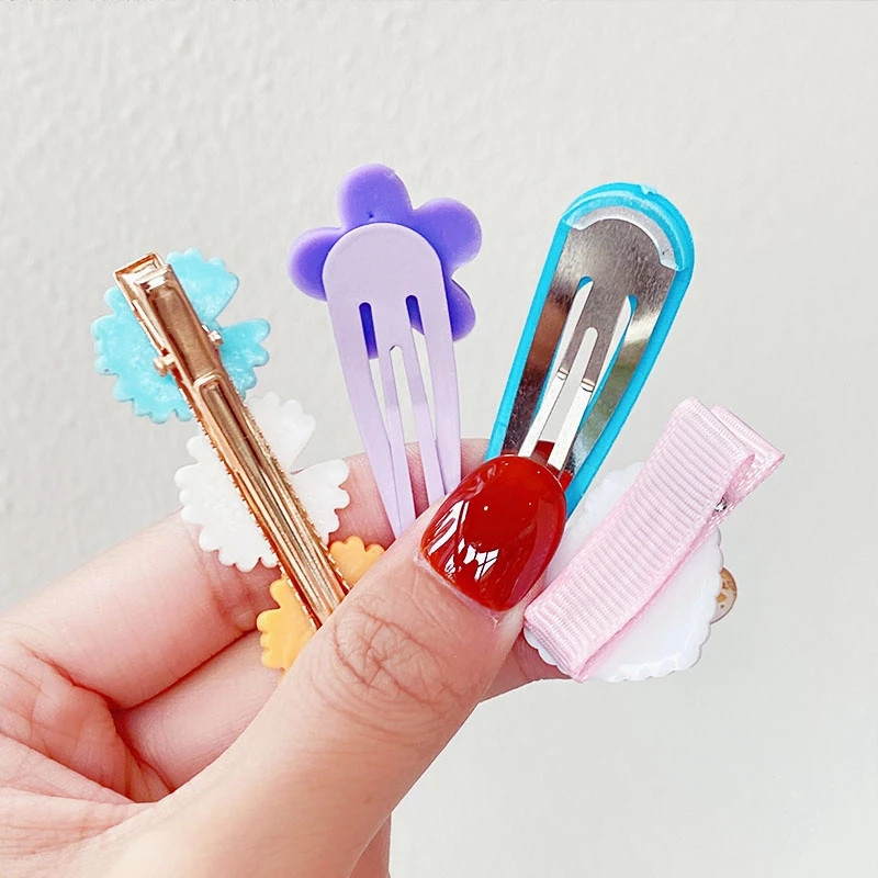 14kom/komplet dječje kopče za kosu slatka crtana kopča u obliku duginih boja, ukras za glavu slomljena ukosnica, kopča za kosu s dječjim šiškama, dodaci za kosu