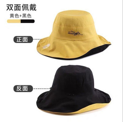 Slnečný klobúk, letný skladací klobúk pre ženy, vonkajší opaľovací krém, bavlnená rybárska poľovnícka čiapka s anti-UV filtrom a širokým okrajom