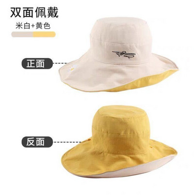 Slnečný klobúk, letný skladací klobúk pre ženy, vonkajší opaľovací krém, bavlnená rybárska poľovnícka čiapka s anti-UV filtrom a širokým okrajom