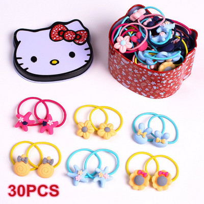 30/40 buc rășină de desene animate seria pentru copii coadă de cal benzi elastice pentru păr Moda fete benzi pentru cap cu flori Accesorii pentru păr Accesorii pentru păr