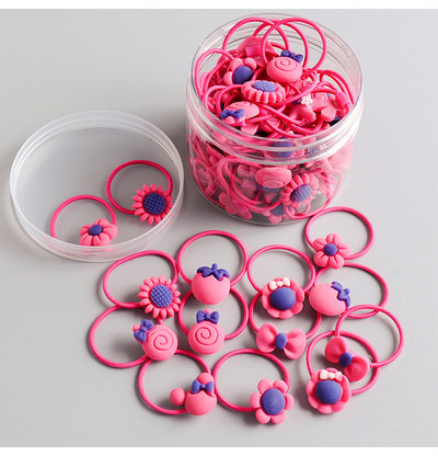 30/40 buc rășină de desene animate seria pentru copii coadă de cal benzi elastice pentru păr Moda fete benzi pentru cap cu flori Accesorii pentru păr Accesorii pentru păr