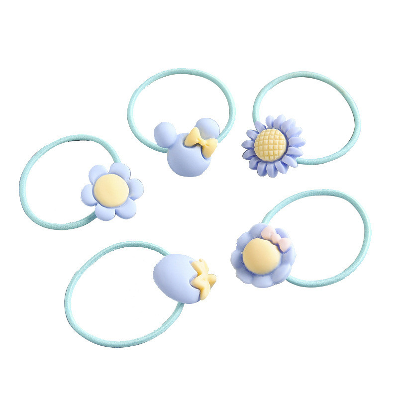 30/40 buc rășină de desene animate seria pentru copii coadă de cal benzi elastice pentru păr Moda fete benzi pentru cap cu flori Accesorii pentru păr Accesorii pentru păr