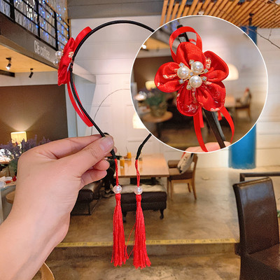 Vintage perika, plastične trake za kosu za djevojčice, obruč za kosu, traka za glavu, dječji drevni Hanfu Cosplay dodaci za kosu Pokrivalo