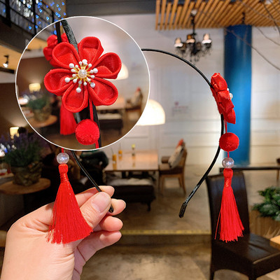 Vintage perika, plastične trake za kosu za djevojčice, obruč za kosu, traka za glavu, dječji drevni Hanfu Cosplay dodaci za kosu Pokrivalo