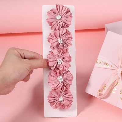 5 bucăți/set fete șifon flori lucrate manual cu agrafe de păr pentru copii prințesă trandafir agrafe pentru pânză accesorii cap cu ridicata