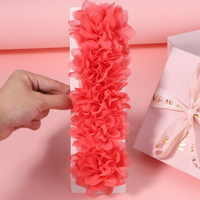 5 bucăți/set fete șifon flori lucrate manual cu agrafe de păr pentru copii prințesă trandafir agrafe pentru pânză accesorii cap cu ridicata