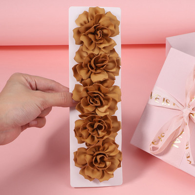 5 bucăți/set fete șifon flori lucrate manual cu agrafe de păr pentru copii prințesă trandafir agrafe pentru pânză accesorii cap cu ridicata