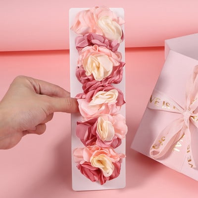 5 bucăți/set fete șifon flori lucrate manual cu agrafe de păr pentru copii prințesă trandafir agrafe pentru pânză accesorii cap cu ridicata