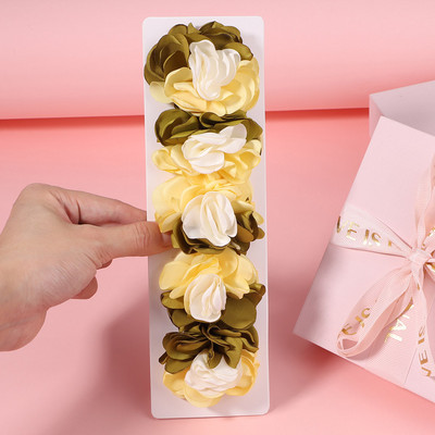 5 bucăți/set fete șifon flori lucrate manual cu agrafe de păr pentru copii prințesă trandafir agrafe pentru pânză accesorii cap cu ridicata