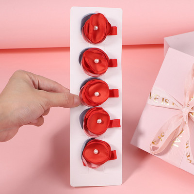 5 bucăți/set fete șifon flori lucrate manual cu agrafe de păr pentru copii prințesă trandafir agrafe pentru pânză accesorii cap cu ridicata