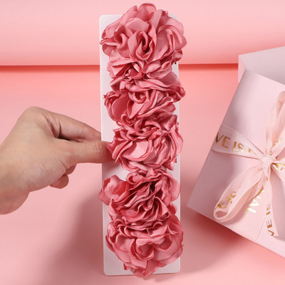 5 bucăți/set fete șifon flori lucrate manual cu agrafe de păr pentru copii prințesă trandafir agrafe pentru pânză accesorii cap cu ridicata