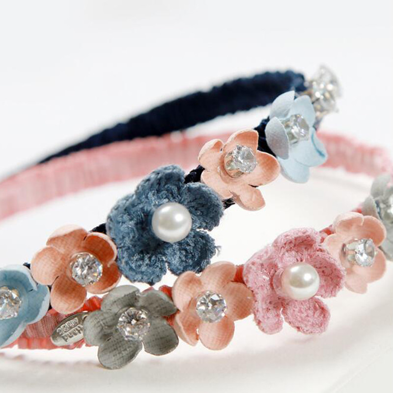 Trake za kosu Neklizajući okvir Šareni vještački dijamant Cvijet Vodeni valoviti Obruč za kosu Traka za glavu za djevojčice Traka za kosu Dodaci za kosu Slatki