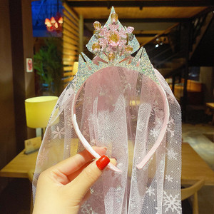 Veo trake za glavu od pređe za djecu Djevojčice Princess Crown Mašna čvor Cvjetne trake za kosu Dječji dodaci za kosu Korejski ručni veleprodaja