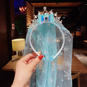 Veo trake za glavu od pređe za djecu Djevojčice Princess Crown Mašna čvor Cvjetne trake za kosu Dječji dodaci za kosu Korejski ručni veleprodaja