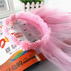 Veo trake za glavu od pređe za djecu Djevojčice Princess Crown Mašna čvor Cvjetne trake za kosu Dječji dodaci za kosu Korejski ručni veleprodaja