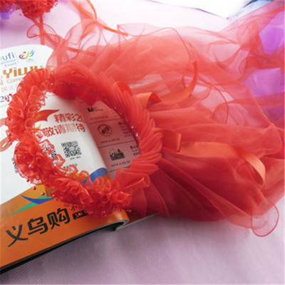 Veo trake za glavu od pređe za djecu Djevojčice Princess Crown Mašna čvor Cvjetne trake za kosu Dječji dodaci za kosu Korejski ručni veleprodaja