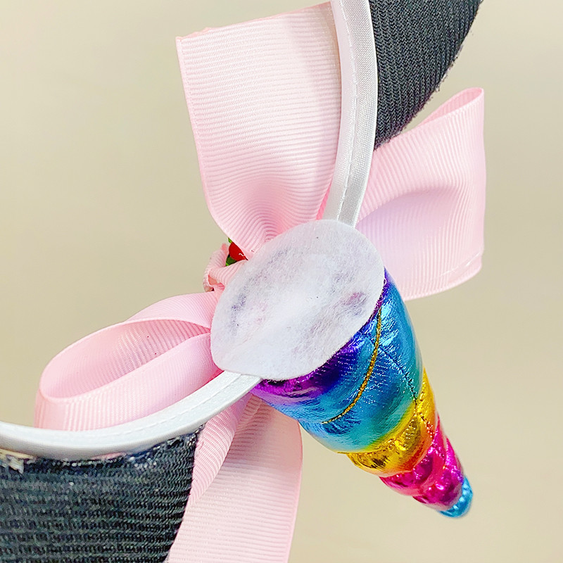 Nova slatka svjetlucava mašna Mačje uši Jednorog traka za kosu za djevojke Party Festival Ukrasite kosu Traka za glavu Dječji ljupki dodaci za kosu