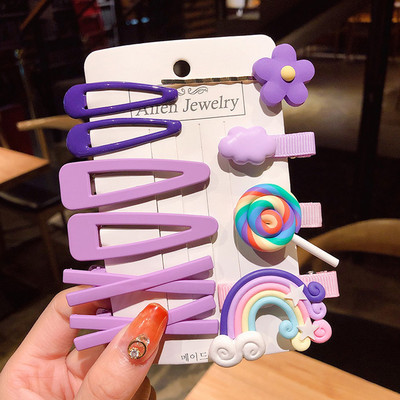 1 set noi fete drăguțe desene animate flori fructe geometrice agrafe de păr dulce agrafe bentiță pentru copii accesorii de păr la modă