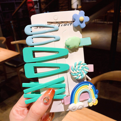 1 set noi fete drăguțe desene animate flori fructe geometrice agrafe de păr dulce agrafe bentiță pentru copii accesorii de păr la modă