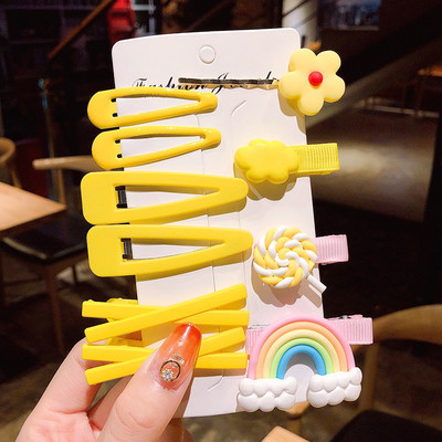 1 set noi fete drăguțe desene animate flori fructe geometrice agrafe de păr dulce agrafe bentiță pentru copii accesorii de păr la modă