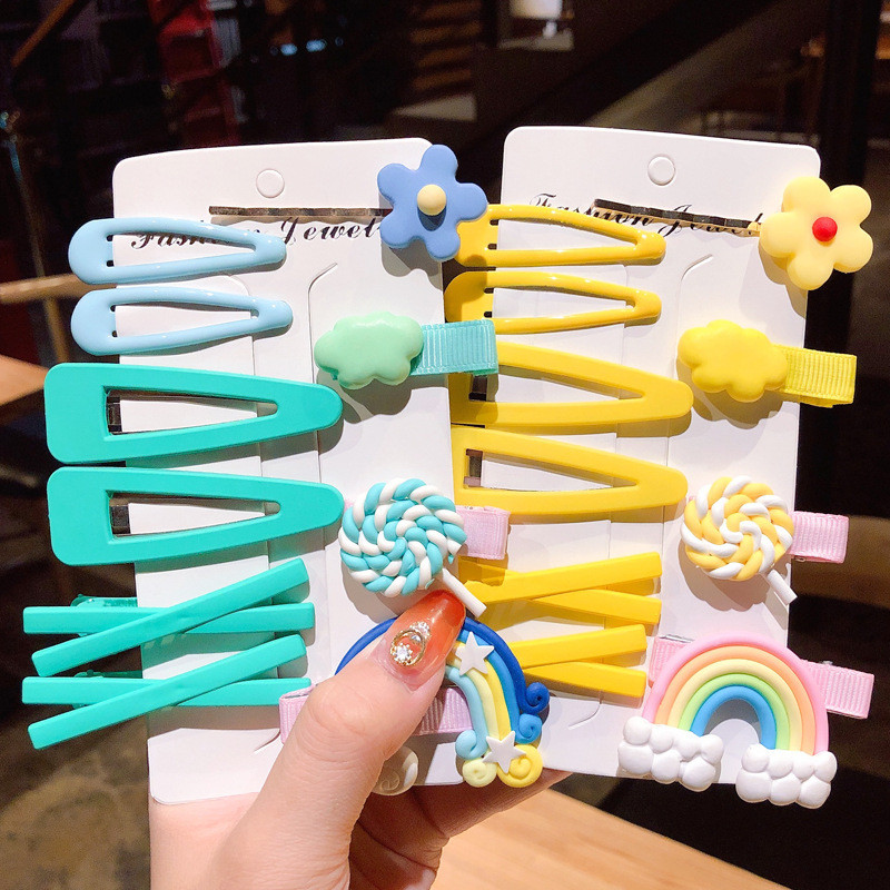 1 set noi fete drăguțe desene animate flori fructe geometrice agrafe de păr dulce agrafe bentiță pentru copii accesorii de păr la modă