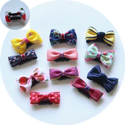 Agrafe de păr cu fundiță de pânză pentru copii de design nou, mini și făcute pentru copii cu păr mic Accesorii de păr pentru fete nou-născute Agrafe de păr pentru copii J1901