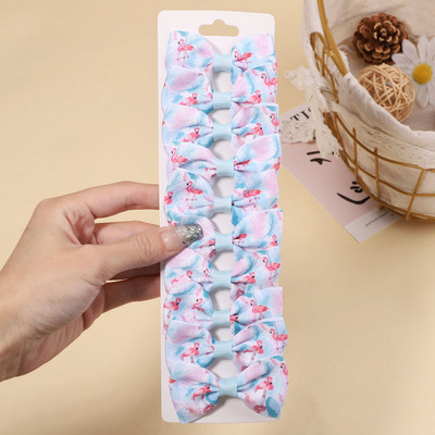 10 gab./komplekts 2,1 collu vienradzis varavīksnes apdruka loki matu sprādzes bērniem meitenēm multfilmu dizaina matadatas Galvassegas modes matu aksesuāri