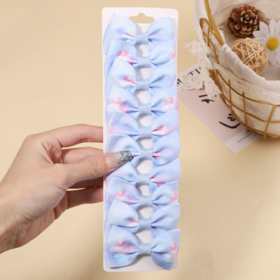 10 gab./komplekts 2,1 collu vienradzis varavīksnes apdruka loki matu sprādzes bērniem meitenēm multfilmu dizaina matadatas Galvassegas modes matu aksesuāri