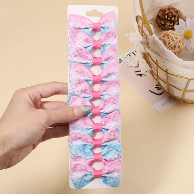 10 gab./komplekts 2,1 collu vienradzis varavīksnes apdruka loki matu sprādzes bērniem meitenēm multfilmu dizaina matadatas Galvassegas modes matu aksesuāri