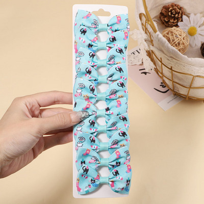 10 gab./komplekts 2,1 collu vienradzis varavīksnes apdruka loki matu sprādzes bērniem meitenēm multfilmu dizaina matadatas Galvassegas modes matu aksesuāri