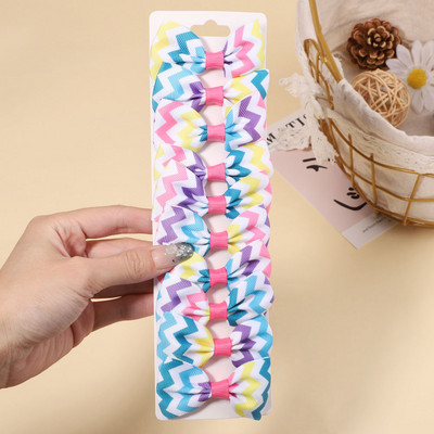 10 gab./komplekts 2,1 collu vienradzis varavīksnes apdruka loki matu sprādzes bērniem meitenēm multfilmu dizaina matadatas Galvassegas modes matu aksesuāri