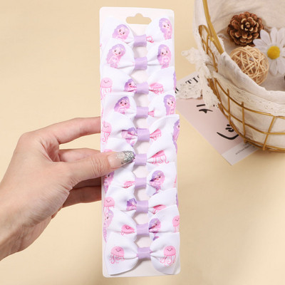 10 gab./komplekts 2,1 collu vienradzis varavīksnes apdruka loki matu sprādzes bērniem meitenēm multfilmu dizaina matadatas Galvassegas modes matu aksesuāri