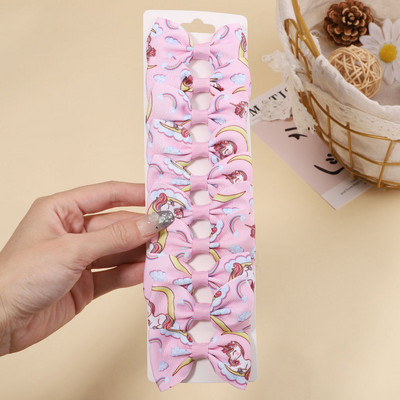 10 gab./komplekts 2,1 collu vienradzis varavīksnes apdruka loki matu sprādzes bērniem meitenēm multfilmu dizaina matadatas Galvassegas modes matu aksesuāri