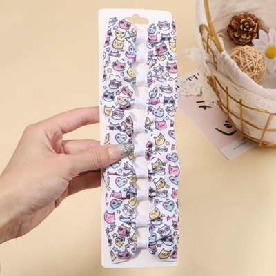 10 gab./komplekts 2,1 collu vienradzis varavīksnes apdruka loki matu sprādzes bērniem meitenēm multfilmu dizaina matadatas Galvassegas modes matu aksesuāri