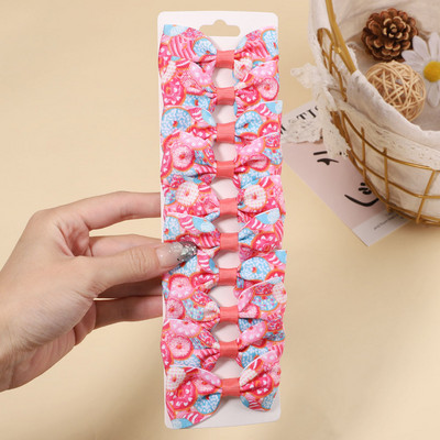 10 gab./komplekts 2,1 collu vienradzis varavīksnes apdruka loki matu sprādzes bērniem meitenēm multfilmu dizaina matadatas Galvassegas modes matu aksesuāri