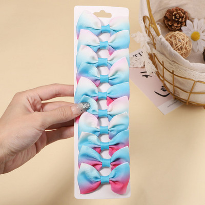 10 gab./komplekts 2,1 collu vienradzis varavīksnes apdruka loki matu sprādzes bērniem meitenēm multfilmu dizaina matadatas Galvassegas modes matu aksesuāri