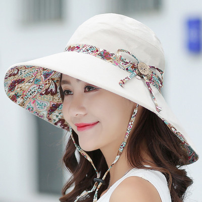 Šešir, panama ženski korejski šešir za sunčanje, šešir za plažu, prozračni šešir otporan na vjetar, šeširi za žene, putna kapa S67