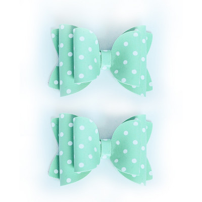 2 DB aranyos színű klasszikus bőr Wave Point butik haj masni Clipek Kawaii fejfedő kiegészítők hajcsat vagy klip nélküli kiegészítő