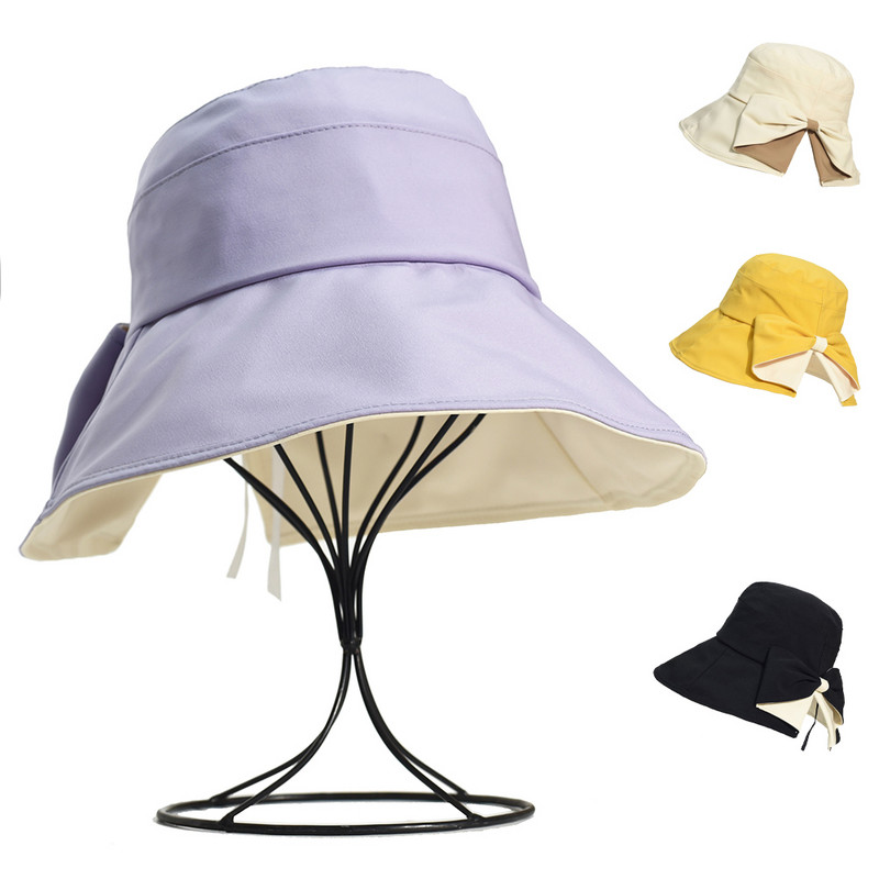 Vasarinė kepurė moterims Panamos kepurės Moteriška žvejo kepurė su lanku Trend Ladies Bucket Kepurės nuo saulės kvėpuojantys dangteliai nuo saulės moterims