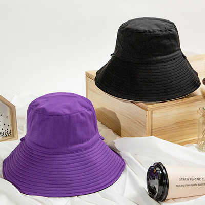 Pălărie cu găleată pe două fețe, pentru femei, pălărie cu găleată Panama, bărbați, femei, șapcă, pălării de pescar, șapcă de vară, culoare solidă, pescuit la soare