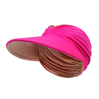 Dámsky letný klobúk so širokým okrajom, otvorený vrchný diel, slnečný klobúk s ochranou proti slnku, plážový cestovateľský klobúk s dutou čiapkou, pri mori