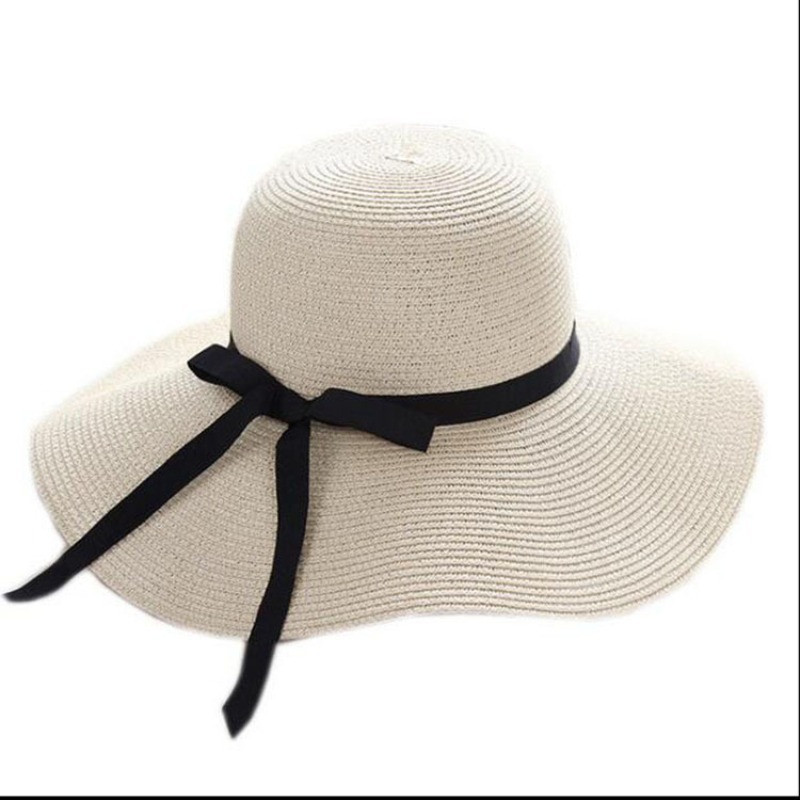 Platas malas Bowknot lentes, salmu saules cepures sievietēm, meitenēm, vasaras UV aizsardzība, diskete, salokāma pludmales cepure āra ceļojumiem, Panamas vāciņš