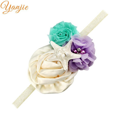 YANJIEBbirthday 2022 Floral Vară/Primăvară Plajă Bentite elastice pentru cap pentru copii DIY Bandeau Bandana Articole pentru cap