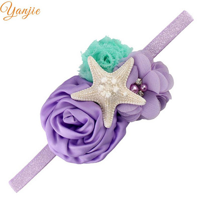 YANJIEBbirthday 2022 Floral Vară/Primăvară Plajă Bentite elastice pentru cap pentru copii DIY Bandeau Bandana Articole pentru cap