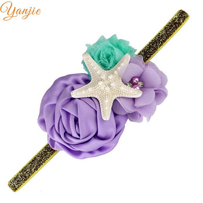 YANJIEBbirthday 2022 Floral Vară/Primăvară Plajă Bentite elastice pentru cap pentru copii DIY Bandeau Bandana Articole pentru cap