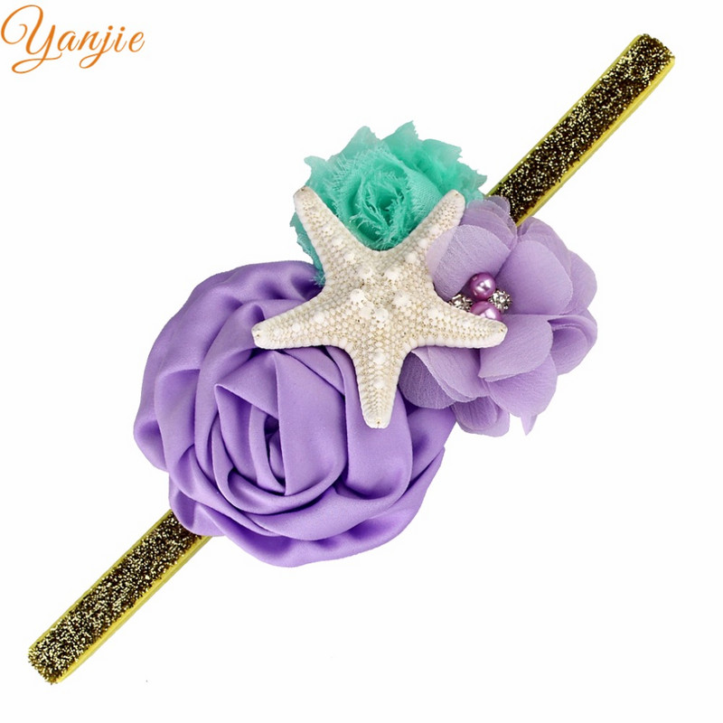 YANJIEBbirthday 2022 Floral Vară/Primăvară Plajă Bentite elastice pentru cap pentru copii DIY Bandeau Bandana Articole pentru cap