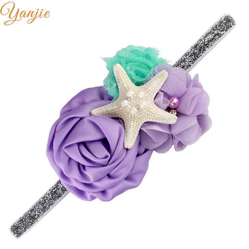 YANJIEBbirthday 2022 Floral Vară/Primăvară Plajă Bentite elastice pentru cap pentru copii DIY Bandeau Bandana Articole pentru cap