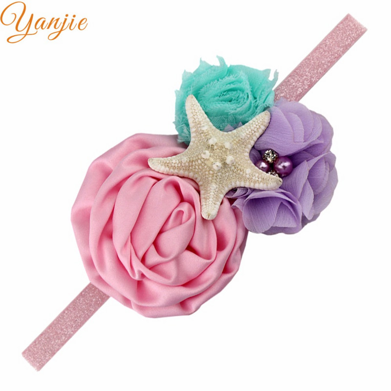 YANJIEBbirthday 2022 Floral Vară/Primăvară Plajă Bentite elastice pentru cap pentru copii DIY Bandeau Bandana Articole pentru cap